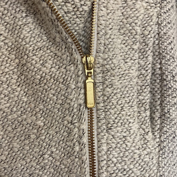 LUCKY BRAND Knit Grey Zip Up Hooded Jacket - Picture 5 of 6
